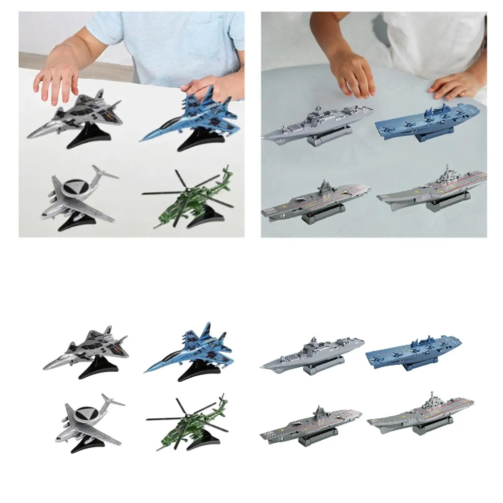 Kits de construction de maquettes d'avion, 4 pièces, jouets éducatifs à collectionner, Simulation de cadeaux d'anniversaire, Kit de modèles 4D pour adolescents et adultes