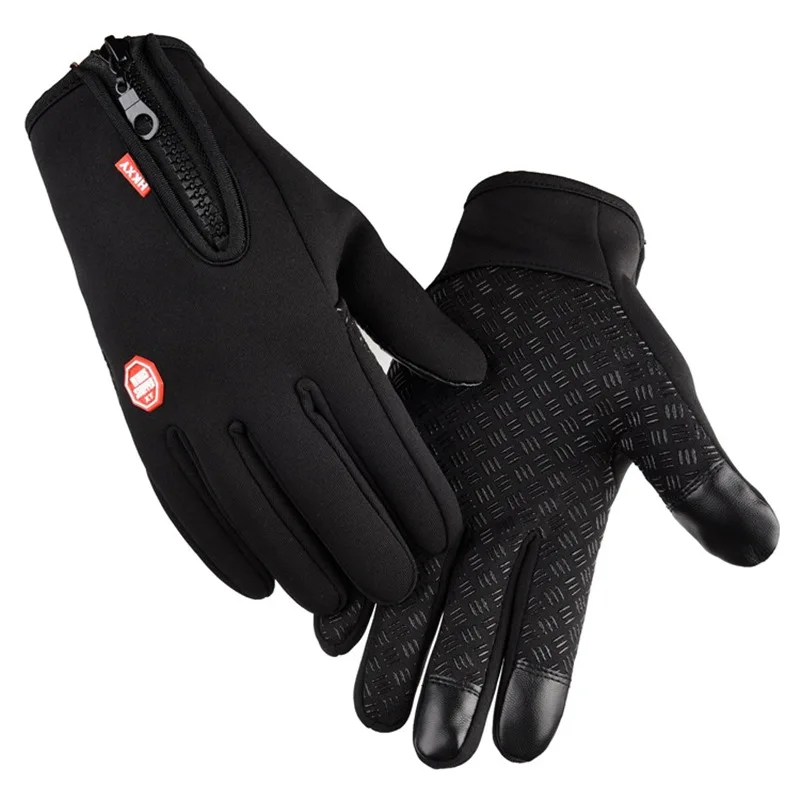 Nieuwe winterhandschoenen heren dames touch koud waterdicht motorfietshandschoenen heren buitensport plus fluwelen warme hardloopskihandschoen