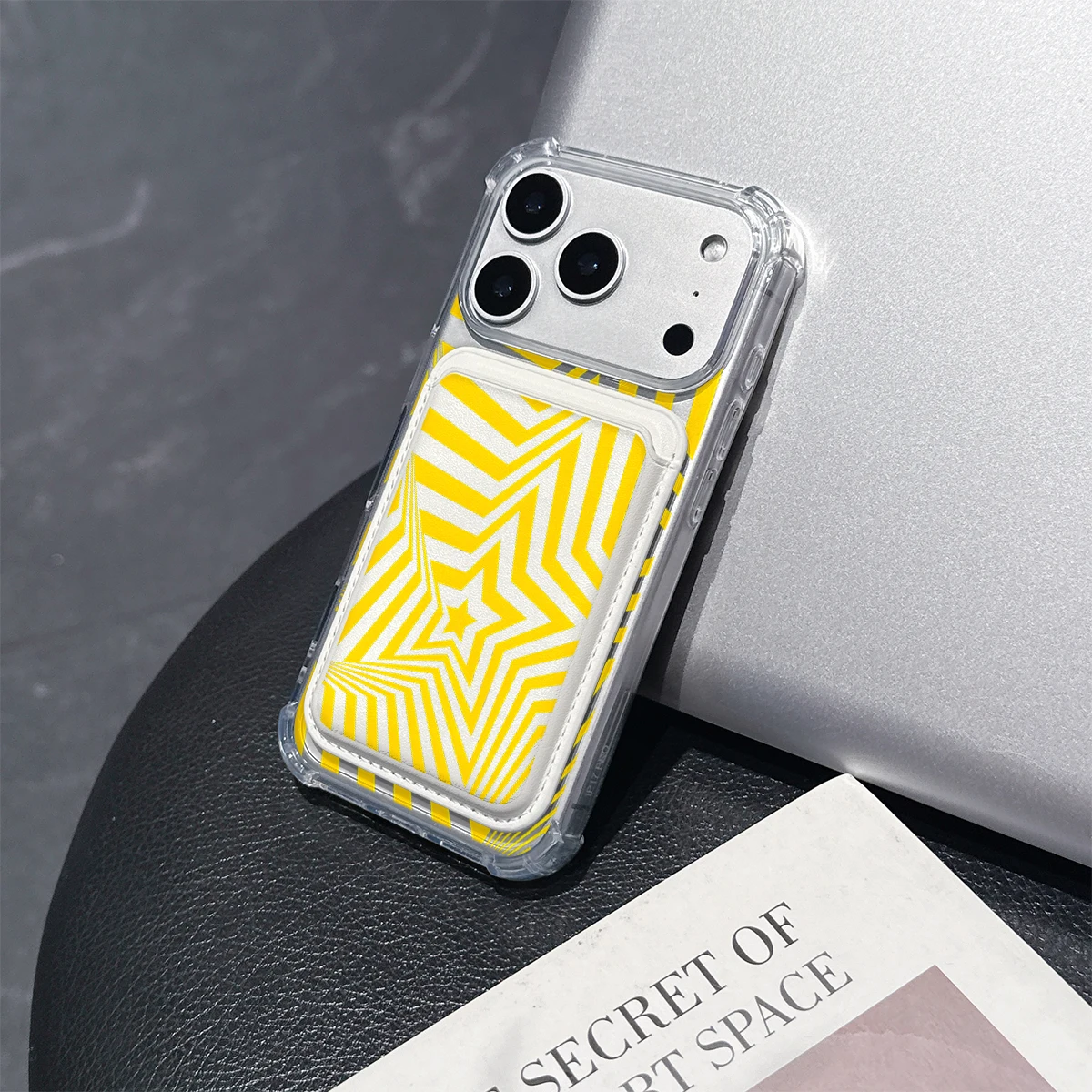 3D Star Phone Case For iPhone 17 16 15 14 13 Pro Max Plus Wallet Pocket Transparent Soft TPU for Magnetic Phone Case view 5