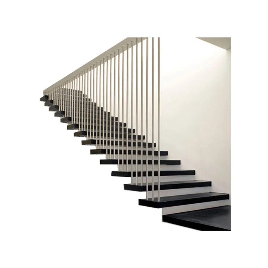 Floating staircase/hidden cantilever staircase/wall staircase with glass steps