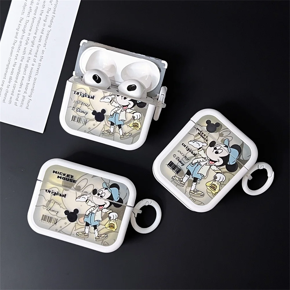 เคสหูฟังสำหรับ airpods Pro 2rd น่ารักลายการ์ตูนอนิเมะบทบาทมิกกี้มินนี่เมาส์เคสกันกระแทกหูฟังสำหรับ airpods 1 2 3กรอบ