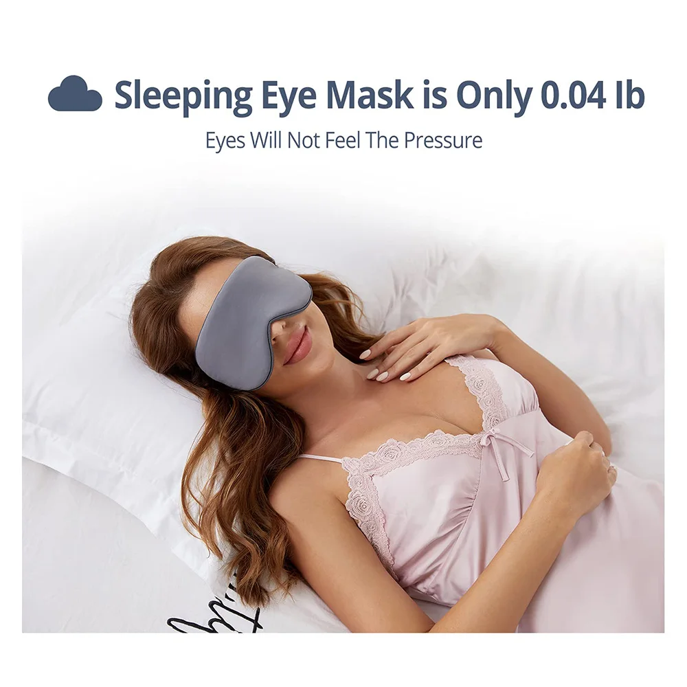 Ice Silk Warm and Cool Double-sided Eye Mask, Light-blocking and Breathable Sleeping Eye Mask, Suitable for Travel Sleep Mask