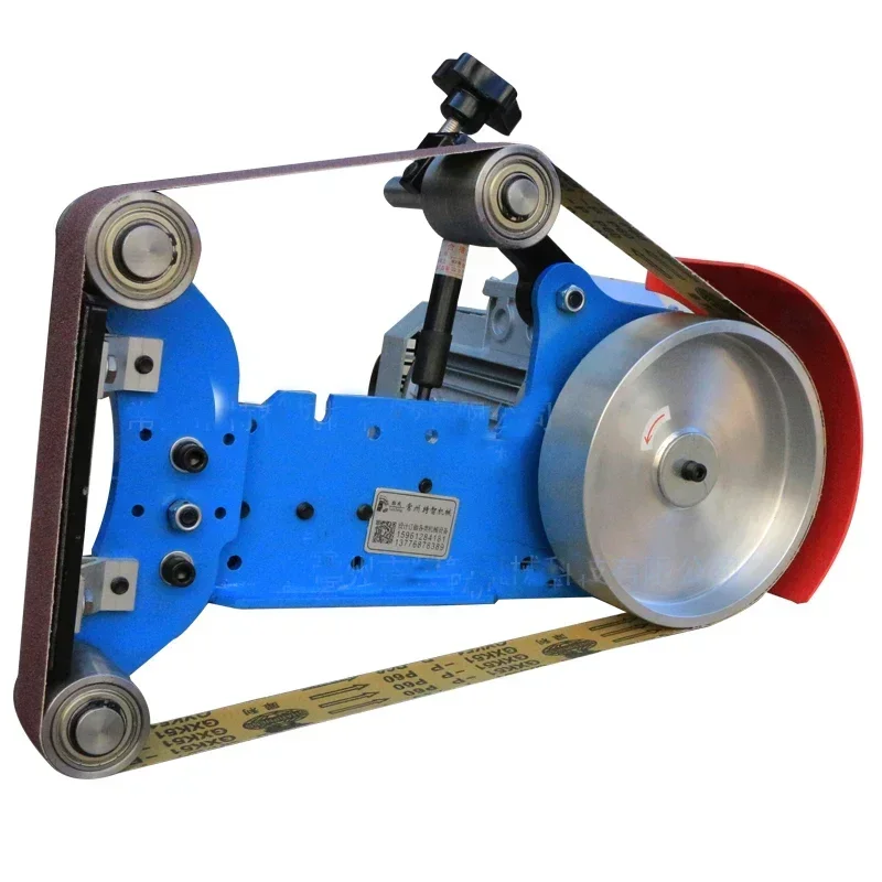 220v Electric Lathe Abrasive Belt Machine Electric Polishing Machine Outer Round Tube Polishing Machine Wire Drawing Sander