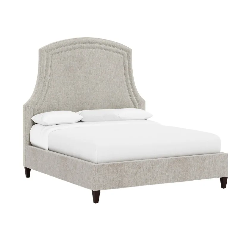 American designer bedroom high back fabric double bed, Nordic special-shaped 1.8 meters hotel homestay master bed