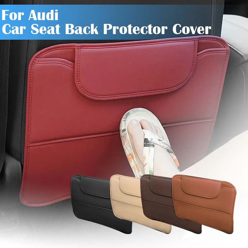

New Car Anti-Kick Mats PU Leather Auto Seat Back Mats Protector Cover For Audi A6 C8 S6 RS6 A3 S3 RS3 A8 S8 RS8 D5 A7 S7 Q7 SQ7