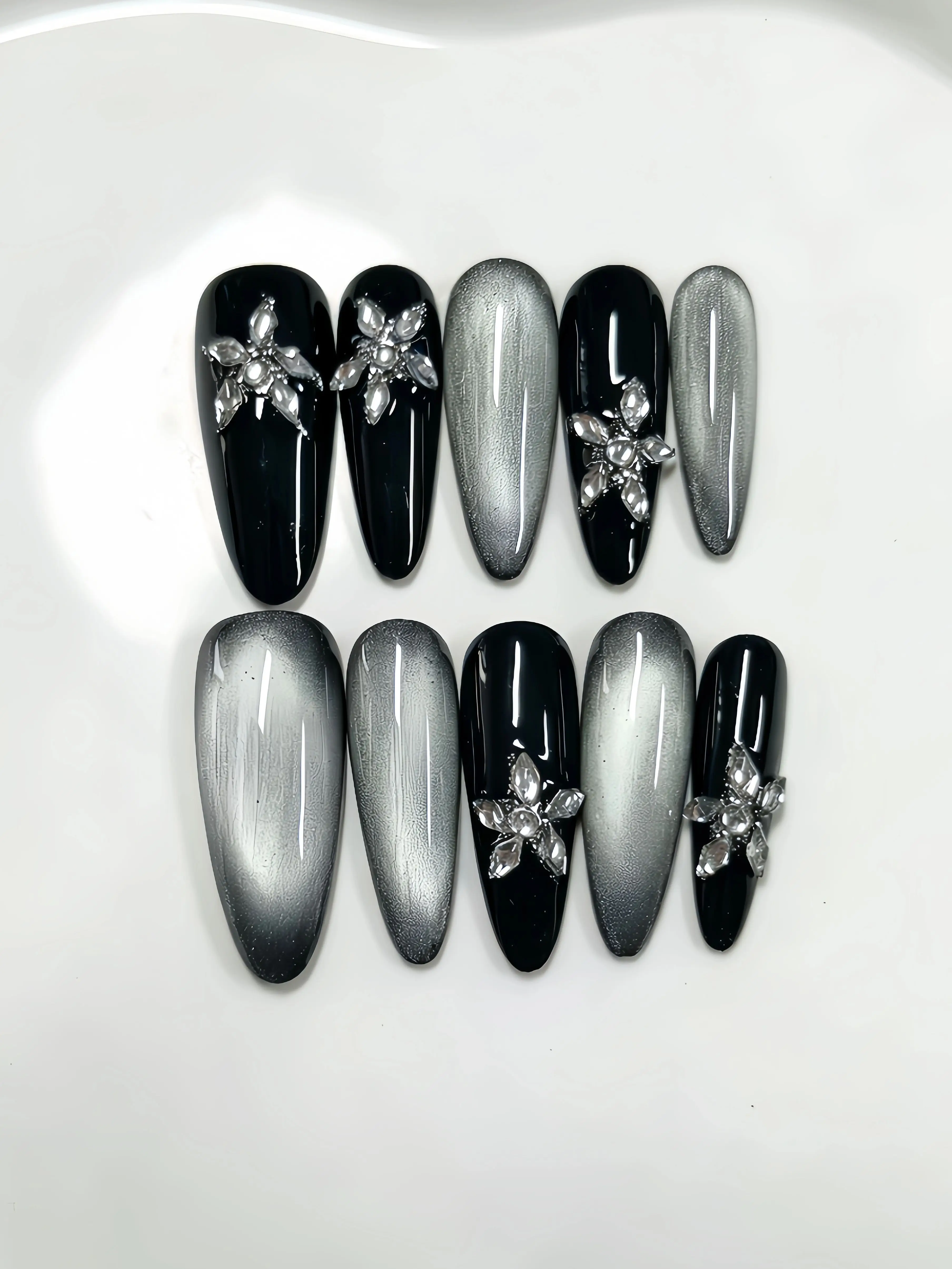 Ensemble de 10 pièces, faux on - Nail Art Cat Eye Simple avis et prix