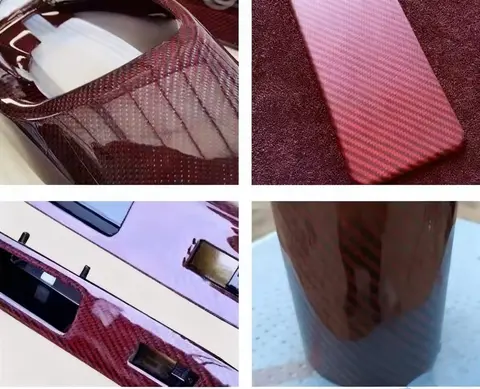 3K 200gsm 2x2 Red Blue yellow Kevlar & Carbon fiber mixed Fabric Twill 20" / 50cm Aramid fiber Hybrid Carbon Kevlar Cloth