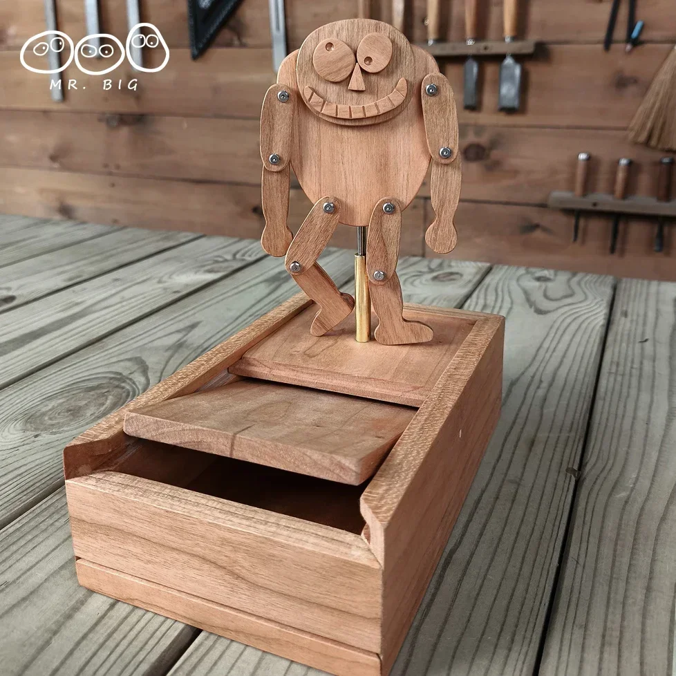 Funny funny toys can dance little wooden people, can move decompression toys Wooden fun performance toys TCLP-01