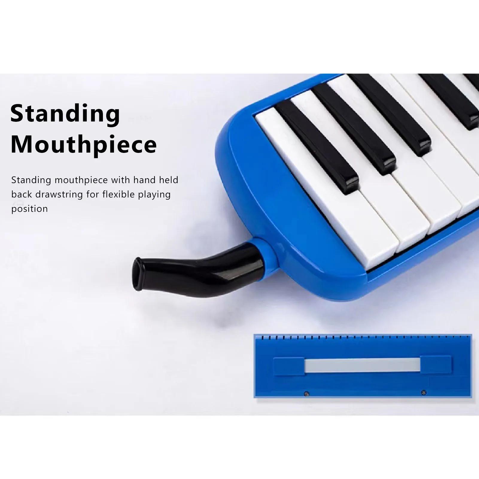 ZK20 32 Keys Mouth Melodica with Mouthpiece and Blowpipe Keyboard Organ Playing Musical Instruments for Students Beginners