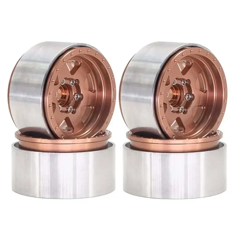 

4Pcs 1.9" Offset -8mm Metal Beadlock Wheel Hub Rim for 1/10 RC Car Crawler Axial SCX10 II III 90046 AXI03007 Traxxas TRX4 D90