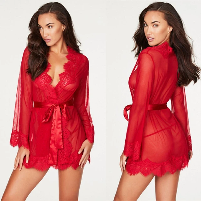 Sleepwear Women Lace Babydoll Erotic Sexy Lingerie Pajamas Nightgowns Night Transparent Dress Black Sexy Lingerie Homewear - AliExpress 200574005