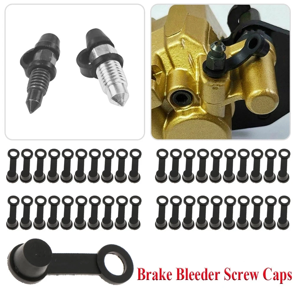 Rubber Dust Cap Dust Cap Cover Motorcycle Valve Black Motorcycle Dust Cap Brake Screw Caps Screw Bleed Nipple Caliper Cover