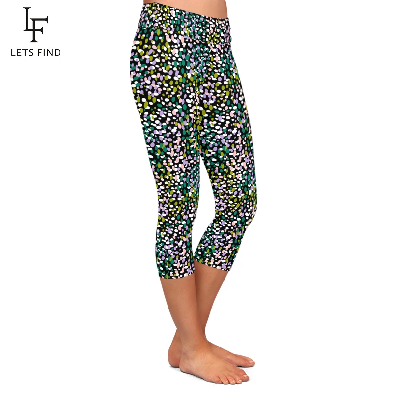 LETSFIND Summer New High Quaility Women Capri Leggings Fashion 3D Leopard Print Fitness Sexy Slim Stretch Mid-Calf 3/4 Pants