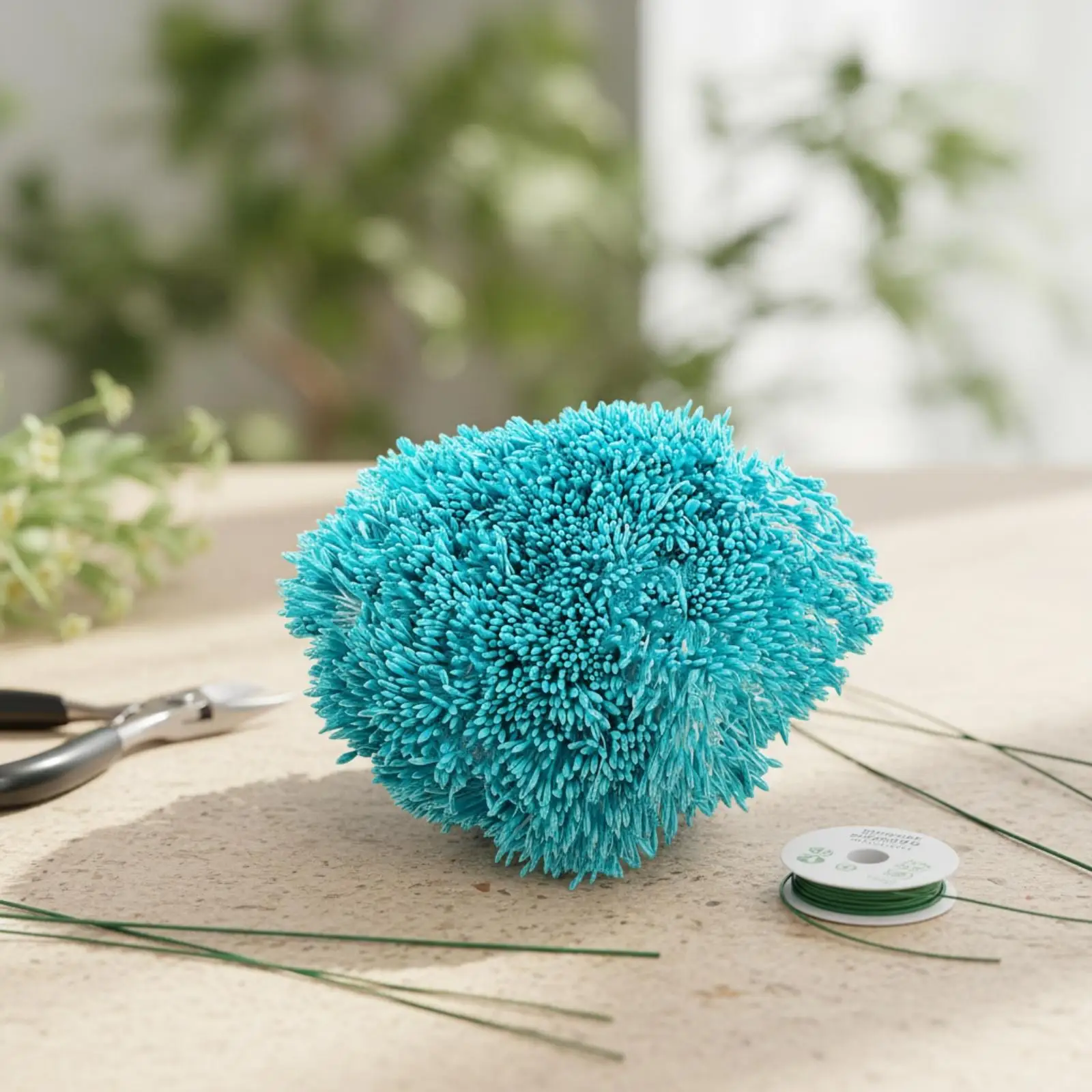 Gypsum Flower Stamen with Cotton Thread Double-Headed Artificial Flower Stamen Bundle Craft Supply Handmade Miniature