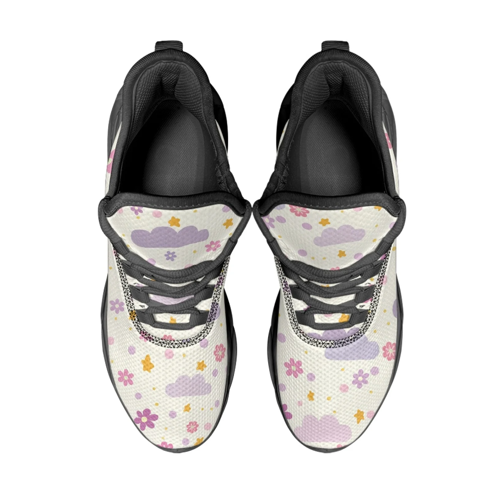 PENSTROLL Cloud Flower Cover Comfortable Work Shoes For Men Athletic Footwear for Walking Non Slip Blade Sneakers