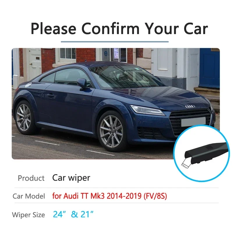 For Audi TT 8S MK3 2014~2019 FV Front Windscreen Windshield Wipers Car Accessories Stickers 2015 2016 2017 2018 Car Wiper Blades