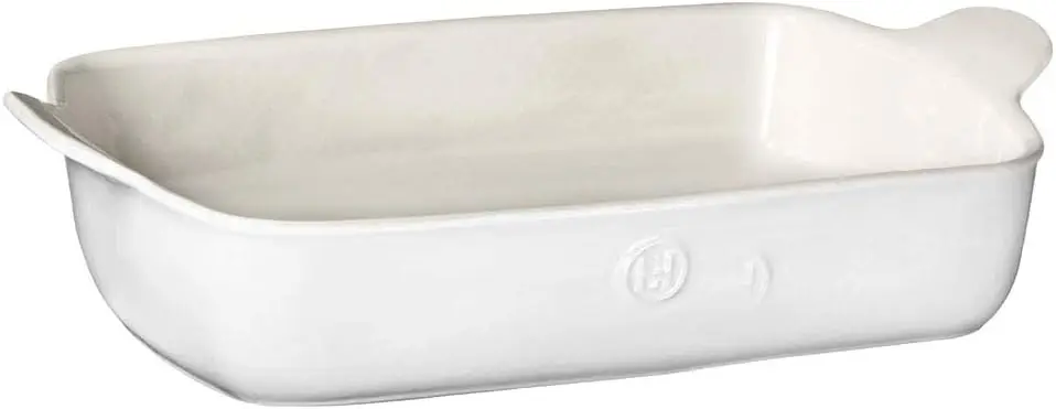 

13x9 Inch Large Rectangular Baker - Ceramic Baking Dish, Oven Safe, White