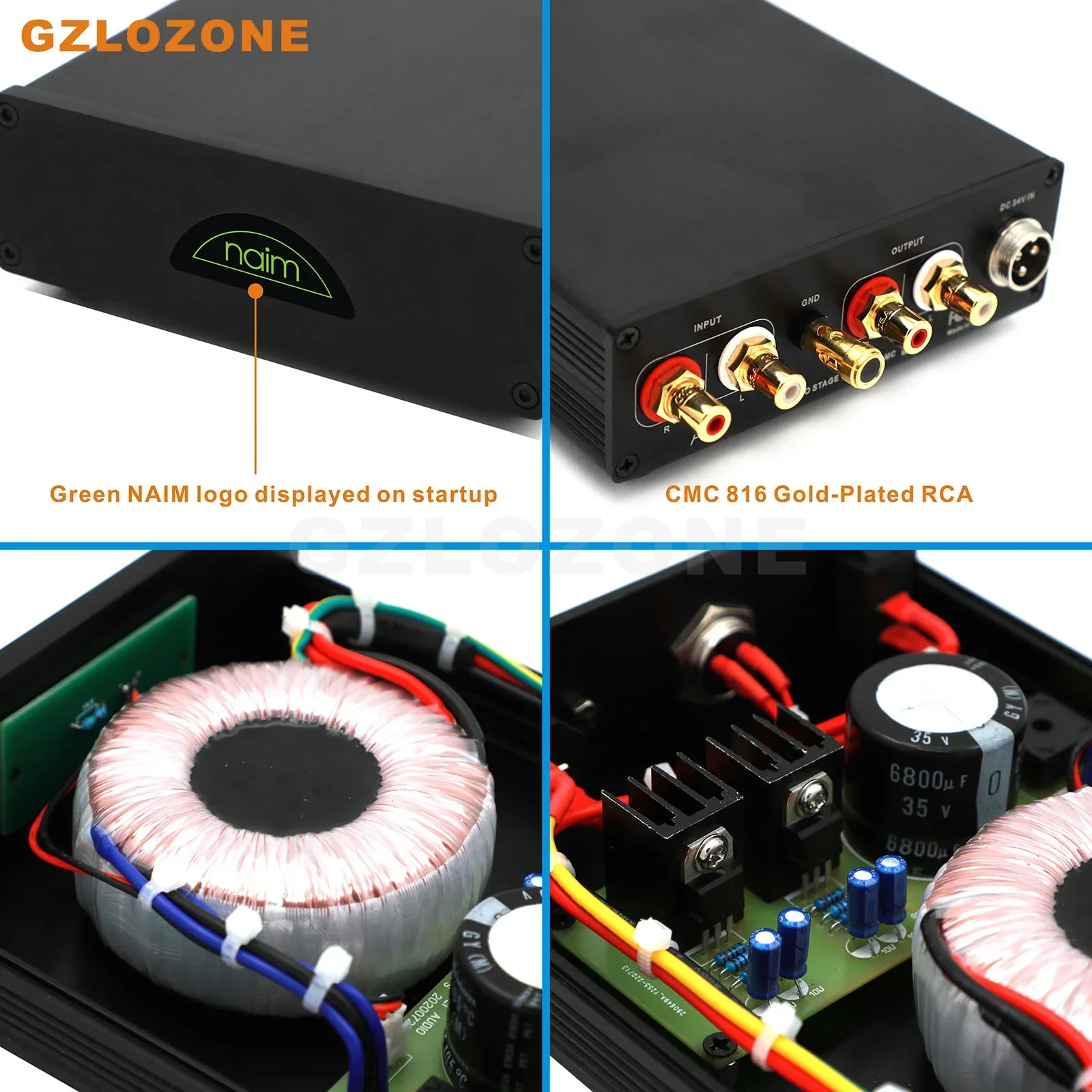 GZLOZONE HIFI Fully Discrete LP Vinyl Phono Amplifier Base On NAIM Circuit MM/MC