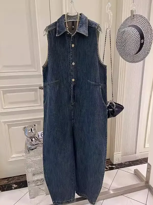 

Slimming Effect Original Briti Sle Svel Denim Overalls for Women High Waist Long Pants plus Size Commute Sle