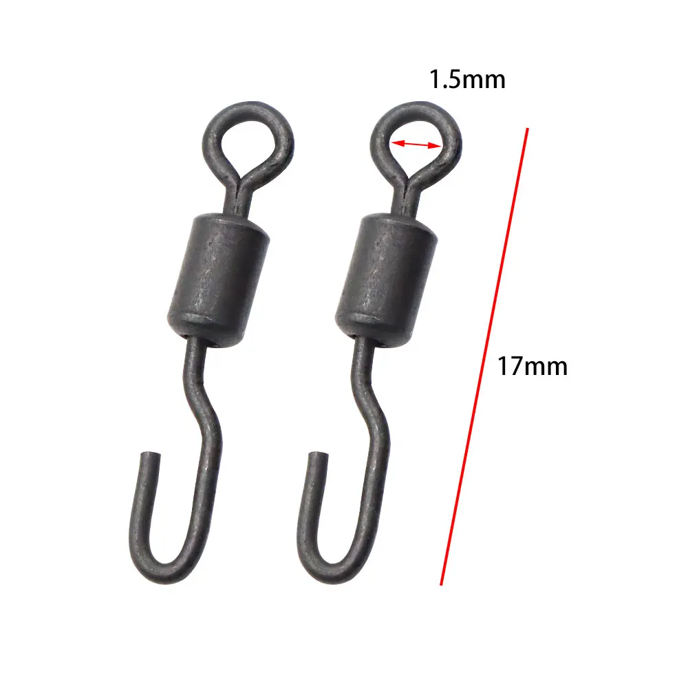 20 قطعة صيد سمك الشبوط يدور روني سبينر تلاعب موصل حلقة يدور التغيير السريع الصيد هوك رابط ل اكسسوارات الكارب معالجة