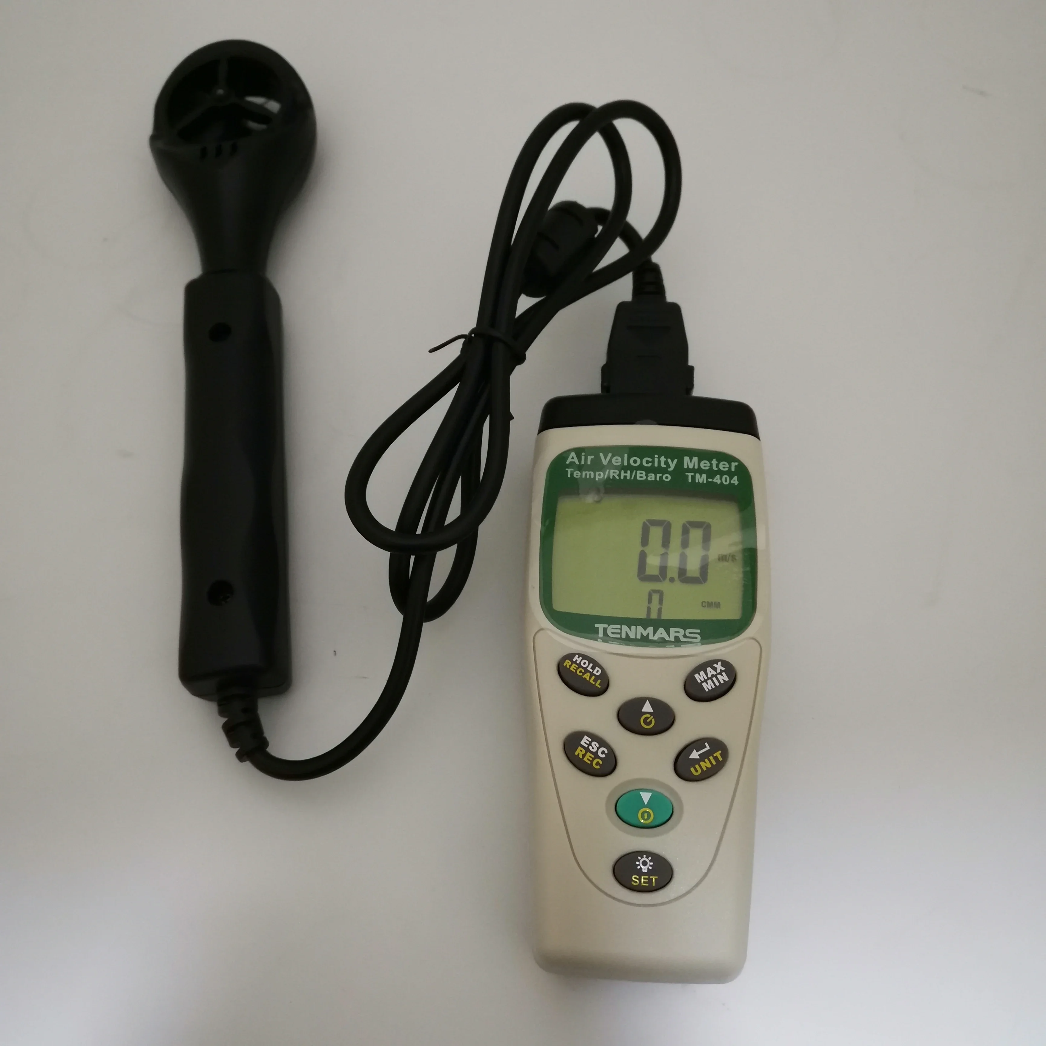 TENMARS TM-404 Air Velocity Meter Airspeed Anemoscope Anemometer -20~60 C