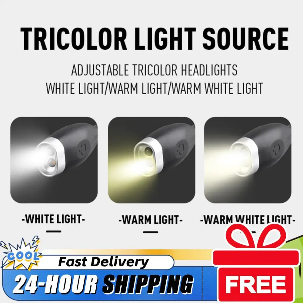 

Светодиодный светильник для чтения на шее с гибкими держателями, регулируемой яркостью, для ночного бега, прогулок, вязания, кемпинга