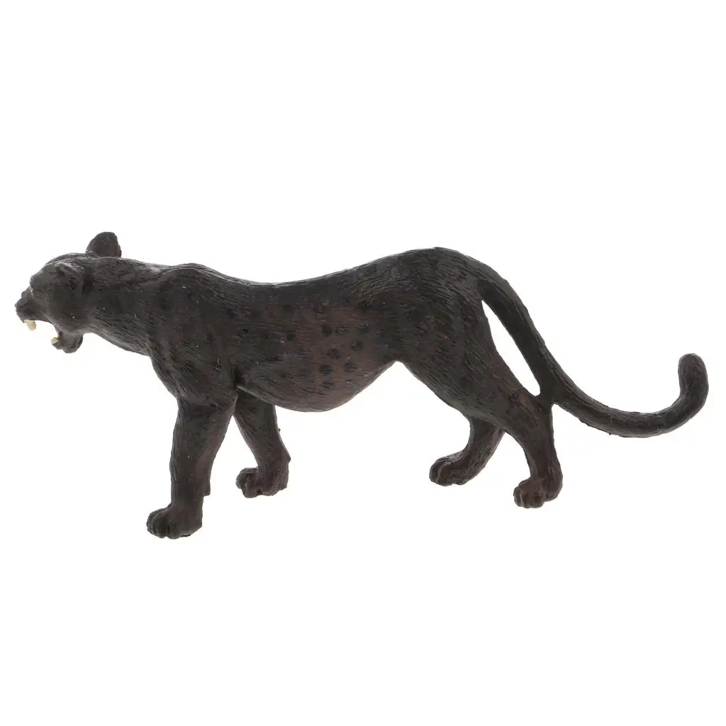 Figurine modèle de panthère noire vif, Figurine d'animal de la faune pour enfants