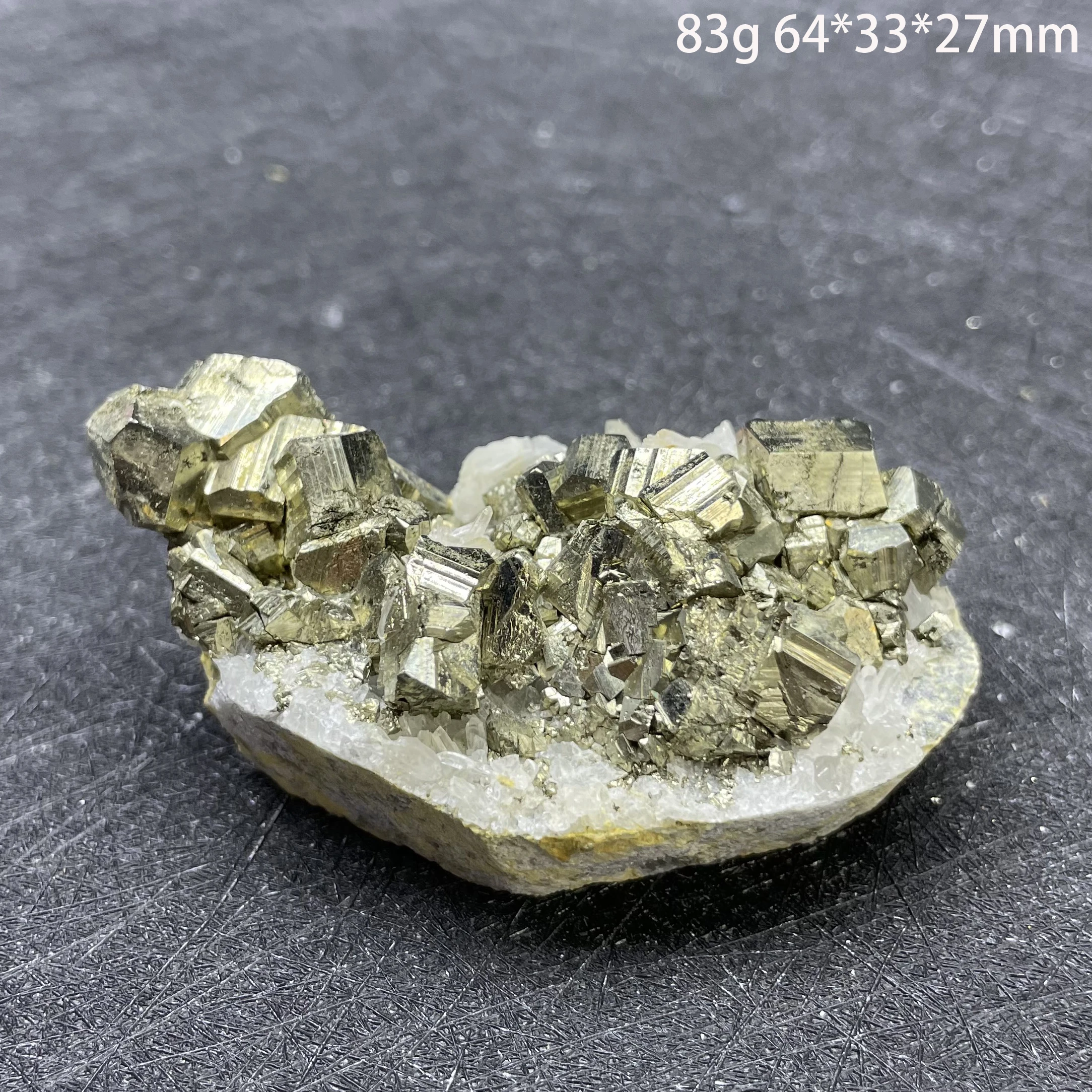 Natural Stone Pyrite Crystal Clear Quartz Cluster Mineral Specimen Raw Rock Chalcopyrite Decoration Rough Polished Healing