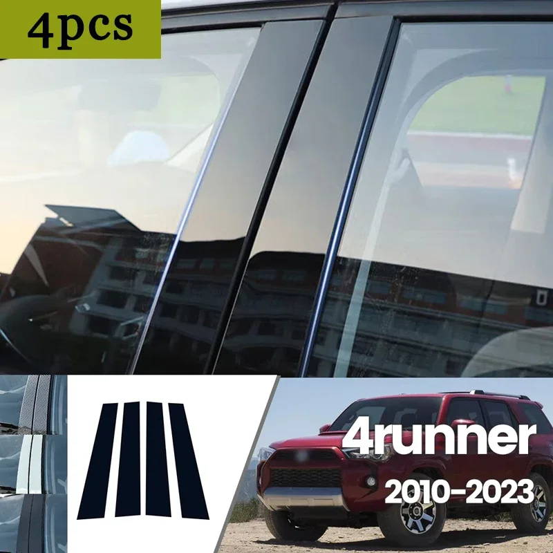 

For Toyota 4runner N280 2010-2023 2011 2012 2013 Bright Black Carbon Fibre Window Door Waterproof B C Sticker