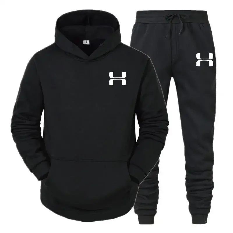 Mens Tracksuit Set Fashion Casual Hooded Sweatshirt Sports Jogging Suit High Quality Print Daily  Autumn Winter Commuting Attire