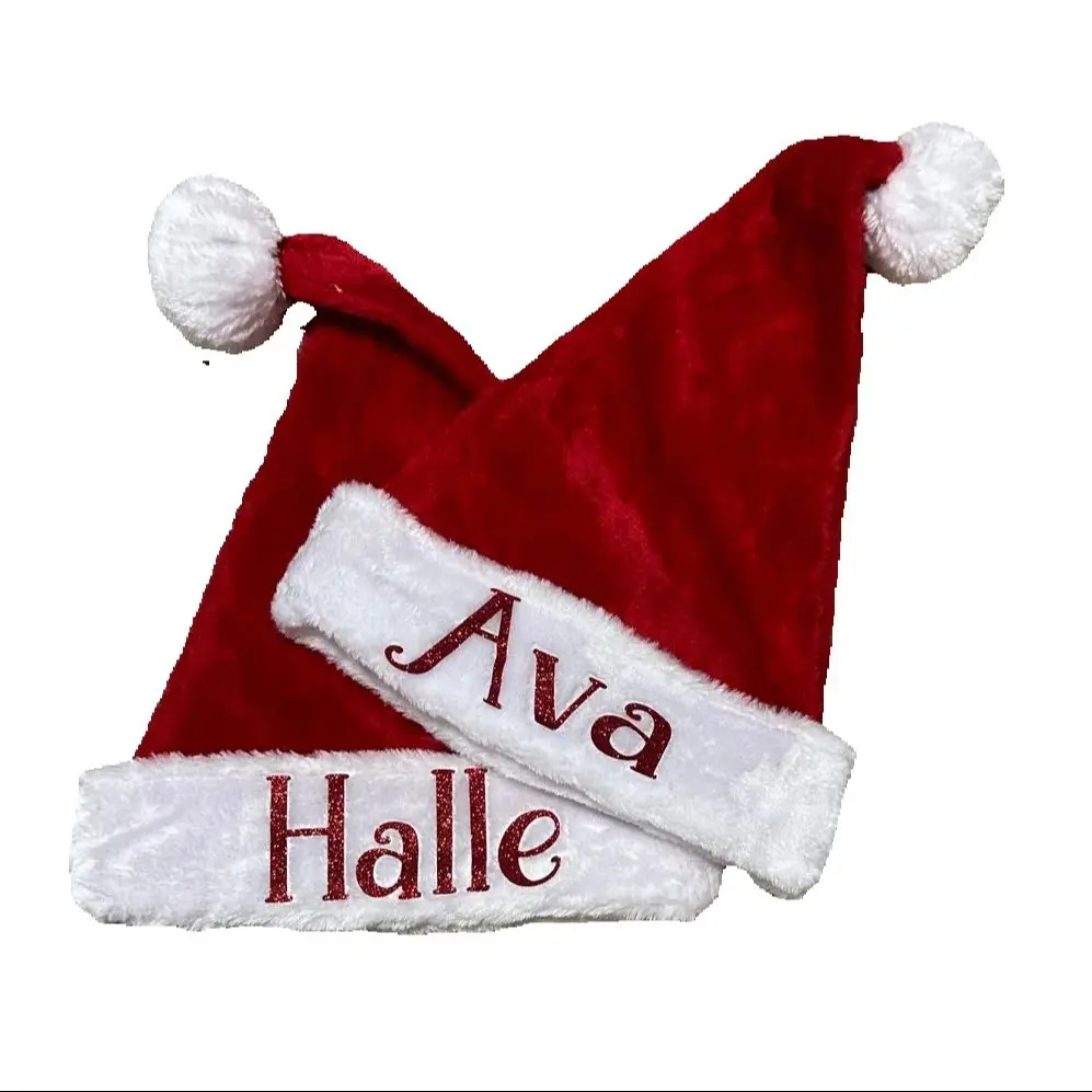 Gepersonaliseerde naam Kerstmuts, Aangepaste Kerstmutsen, Aangepaste Kerstmutsen, Kerstmutsen, Vakantiehoeden, Volwassene, Kerstcadeau