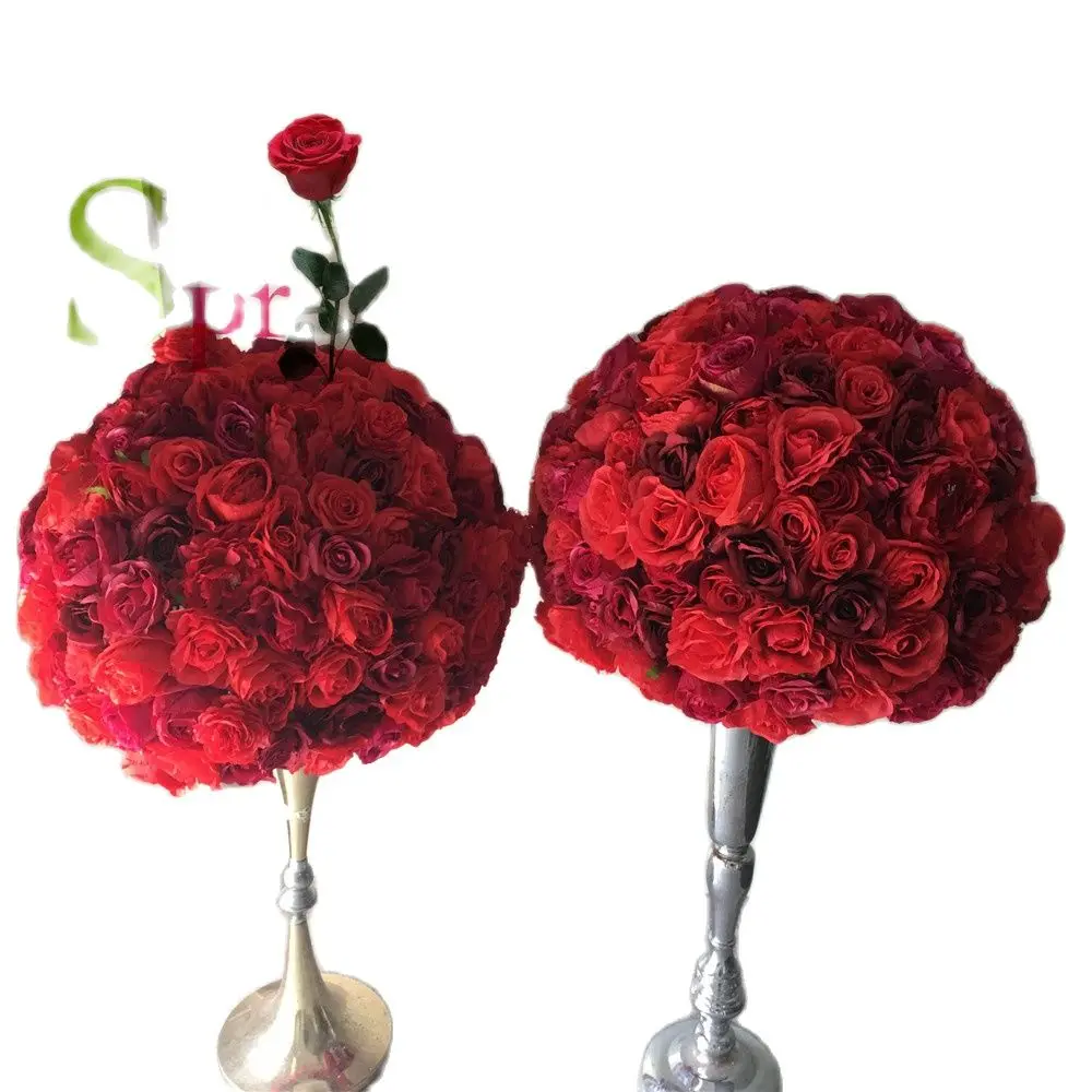 SPR Artificial Peony Rose Arrangement Garland Decorative Stand Flower Ball Centerpiece for Wedding Table