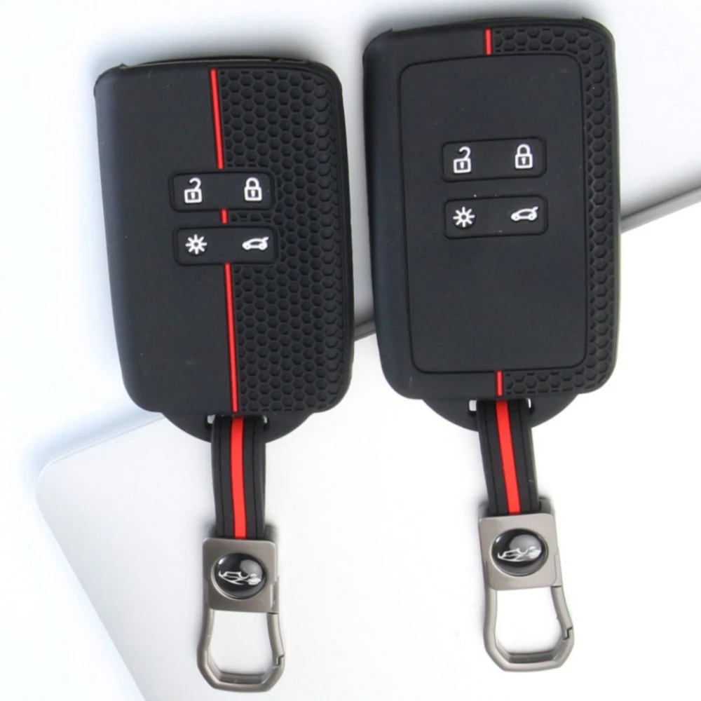 4-Tasten Silikon Autoschlüssel-Hülle für Renault Espace 5 Kadjar Koleos Captur Megane 4 Talisman Arkana Dacia Sandero