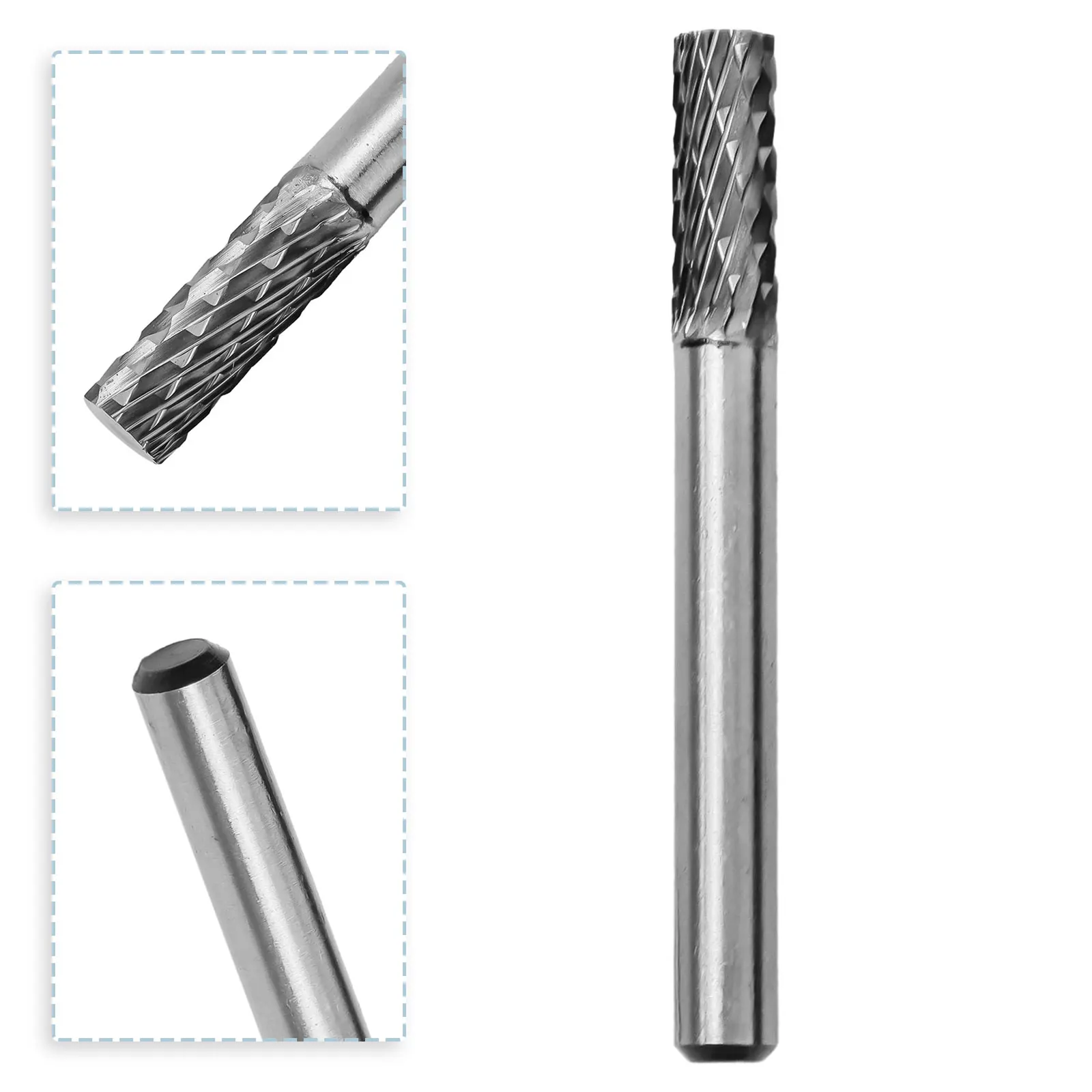 

6mm Carbide Rotary Burr Drill Bit for Precision Metal Grinding and Finishing Double Slot Design for Enhanced Performance