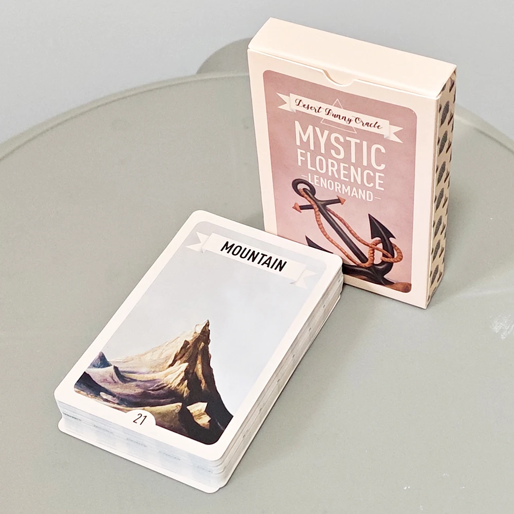 Mystic Florence Lenormand Deck - 36 cartas de adivinación - Oráculo de estilo artístico clásico vintage