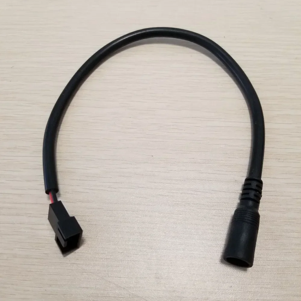 DC 5.5 * 2.1 Female to Small 4Pin 3Pin Adapter Cooling Fan Power Cable with Net Cover 15cm