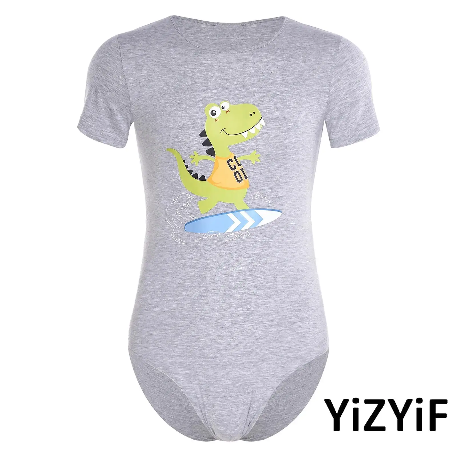 

Adults Mens Bodysuit Pajamas Cartoon Dinosaur Print Short Sleeve Buttoned Crotch One-piece Leotard Jumpsuit Loungewear Sleepwear