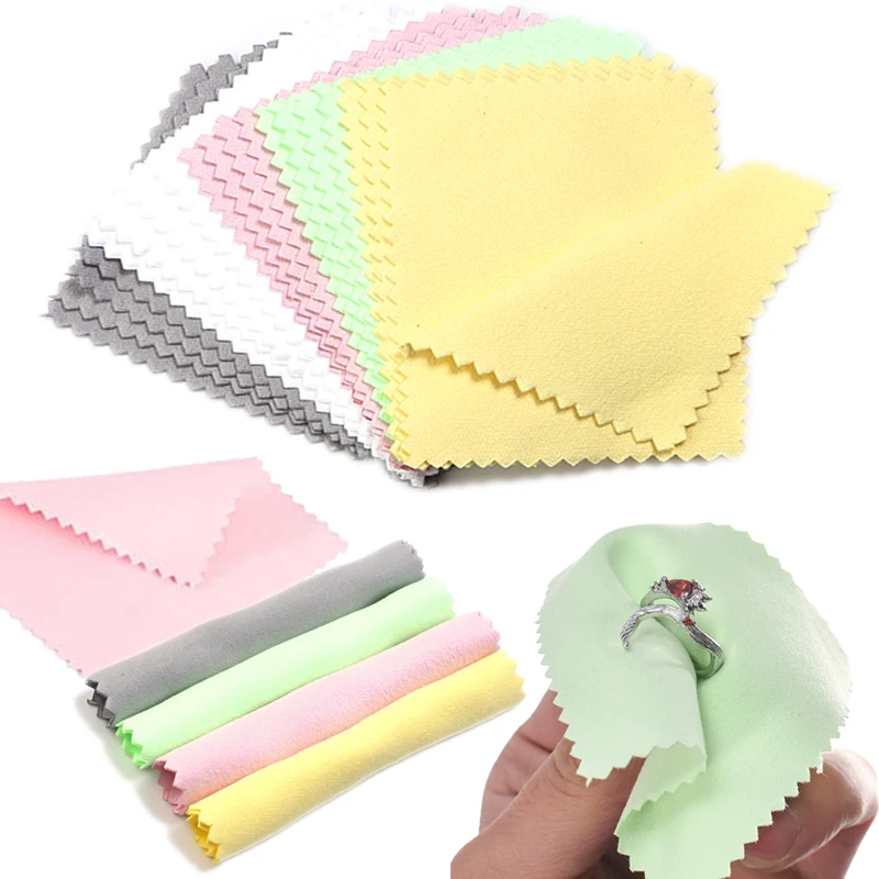 20PCS Polish Polishing Cloth Silver Jewelry Cleaning Soft Cloth Making Supplies Business Packaging Craft Metal Jewelry Tool