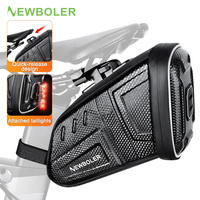 NEWBOLER New Bicycle Saddle Bag Waterproof Quick Release MTB Road Bike Saddlebags Reflective Striped MTB Bicycle Accessories