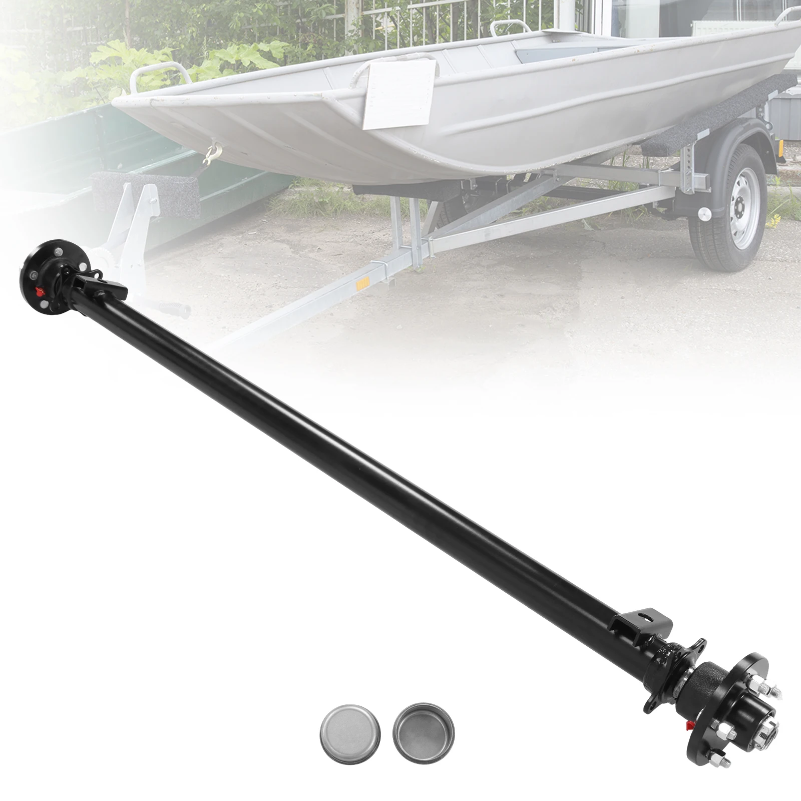 

3500 Lbs Boat Axle 54/62/74/78/82/89 Inch Hubface 5 Lug 5x4.5 Bolt Pattern for Small Trailers & Campers