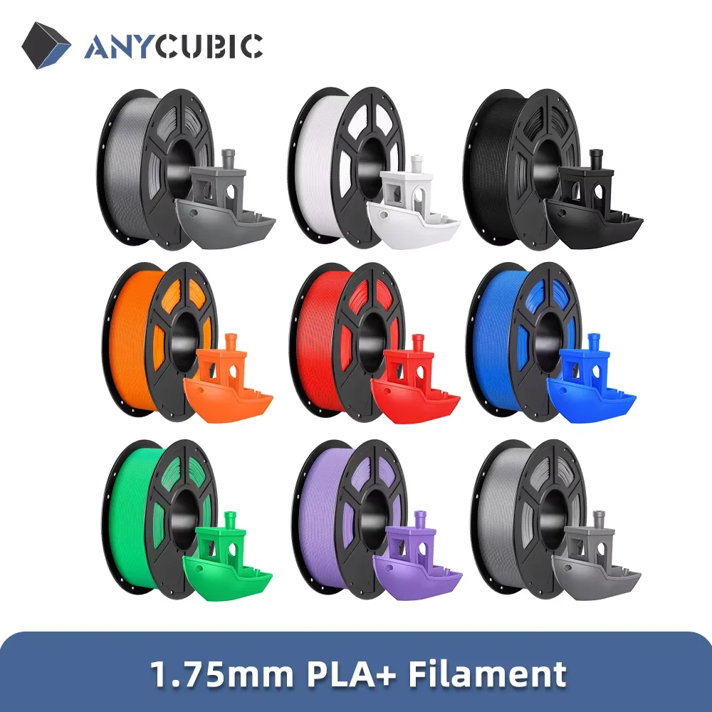 

ANYCUBIC PLA+ 3D Printer Filament 1.75mm 1KG/Roll High Precision Pla Plus 3D Printing Material Plastic Rubber Consumables