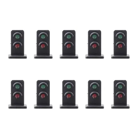 5/10Pcs HO Scale 1:87 Model Train Signals 2/3 Lights Train Railroad LED Signal Lamp for Railway & Building Layout