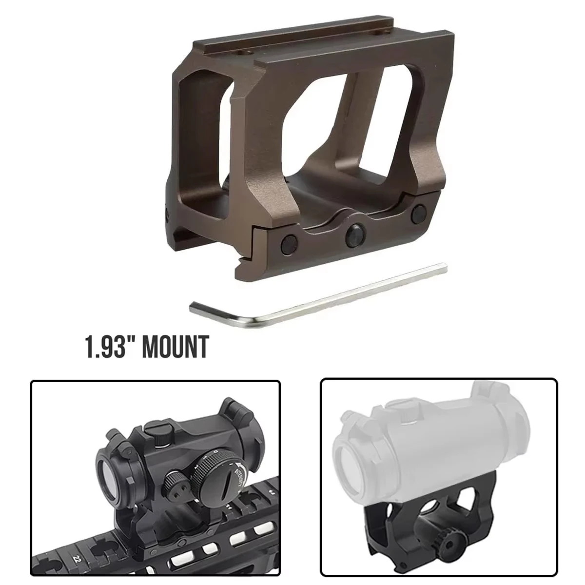 Neue UNITY Fast Riser Halterung 1,54" 1,93" 2,26" Höhe Zielfernrohr QD-Halterung für Red Dot Sight Reflexvisier Universelle Halterung passend für 20mm – Detail 12