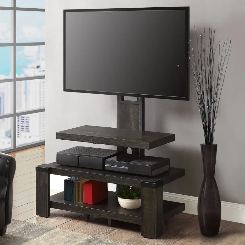 3-Shelf Television Stand with Floater Mount for TVs up to 55