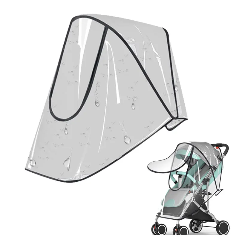 

Universal Stroller Rain Cover Baby Car Weather Wind Sun Shield Transparent Breathable Trolley Umbrella Raincoat Accessories