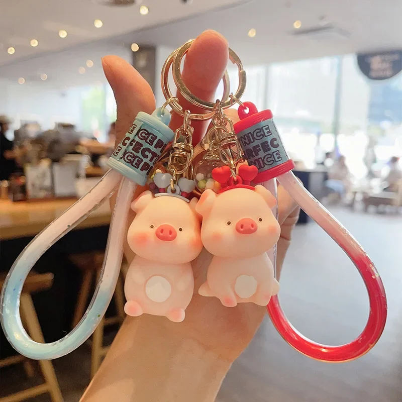 Cute Cartoon Pig Keychain Doll Bag Pendant Wholesale Special Gifts for Kids Friends Accessories Key Holder Tag