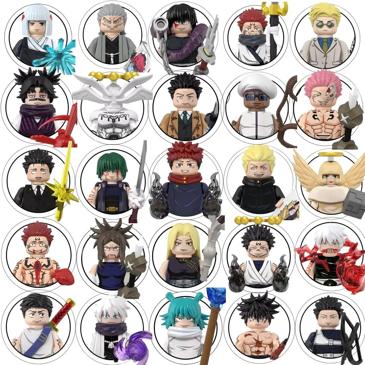 Image of WM6200 WM6201 WM6202 WM6140 WM6139 Jujutsu Kaisen Bausteine Mini-Actionfiguren Itadori Yuji Gojo Satoru Ryomen Geschenke Spielzeug