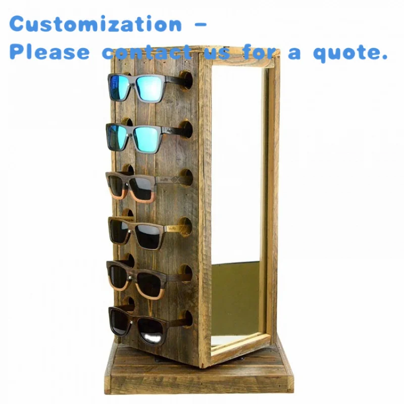 custom.Acrylic Floor Display Rack Six Tier Rotating Stand Sunglasses Vintage Retro Style Eyewear Showcase Retail Store Fixtu