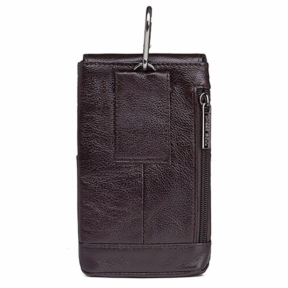 Sac banane en cuir véritable pour homme, étui pour téléphone portable, housse en peau de vache véritable, ceinture à boucle, sac à main à la hanche,