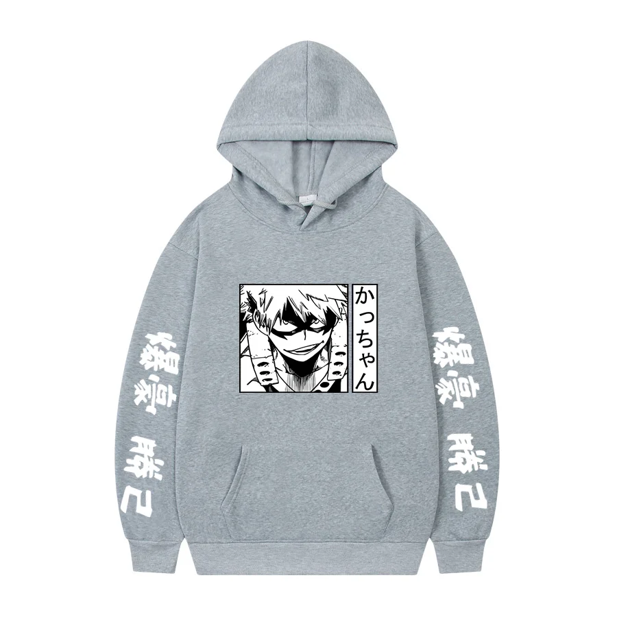 My Hero Academia Katsuki Bakugo Hoodie Japanese Style Anime Sweatshirt Unisex Funny Harajuku Casual Pullover Men's Women